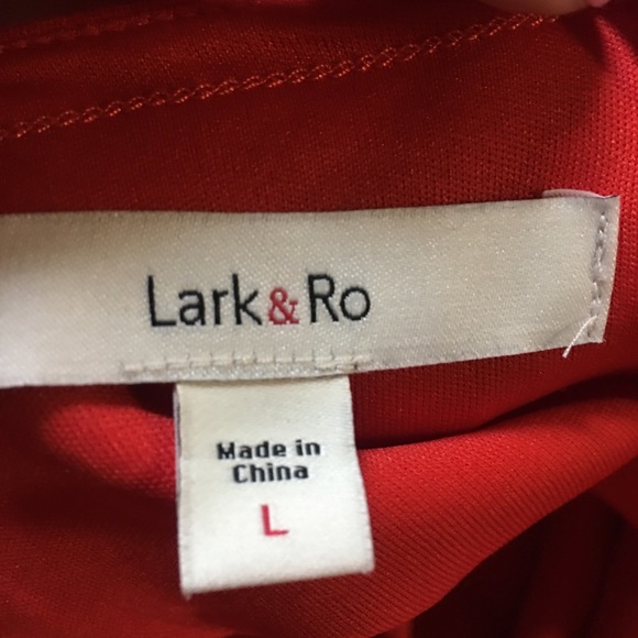 Lark & Ro Red Dress Sweatheart Neckline Scuba Size Large - Picture 5 of 5